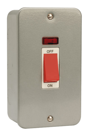 Click Metalclad 2 Gang 45A DP Switch Neon