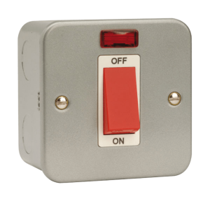 Click Metalclad 1 Gang 45A DP Switch Neon