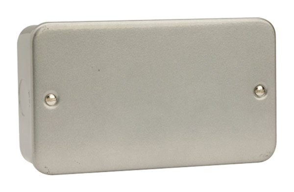 Click Metalclad 2 Gang Blank Plate