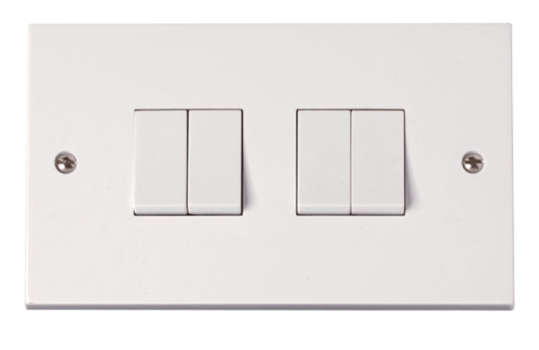 Click Polar 4 Gang 2 Way 10Ax Switch