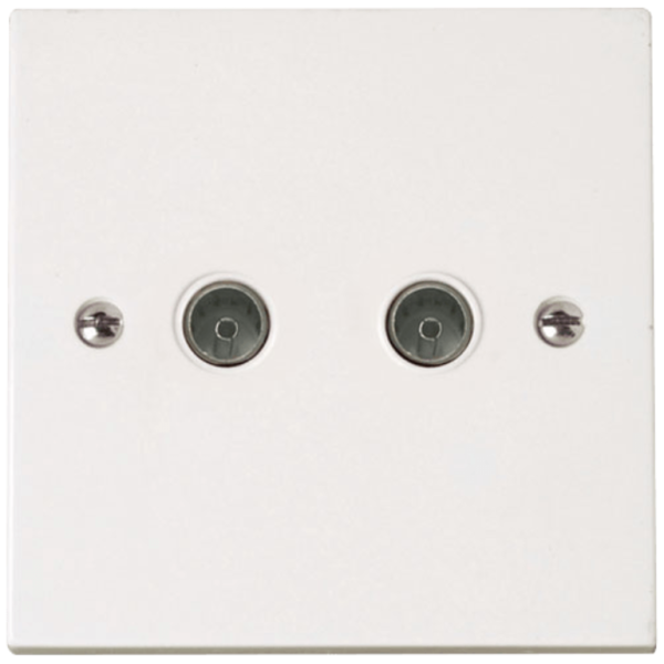 Click Polar 2 Gang Coaxial Socket