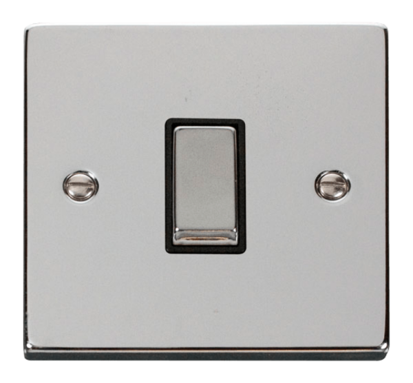 Click Deco Polished Chrome 1 Gang 10A Intermediate Switch