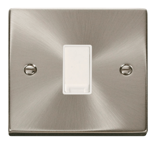 Click Deco Satin Chrome 1 Gang 10A Intermediate Switch