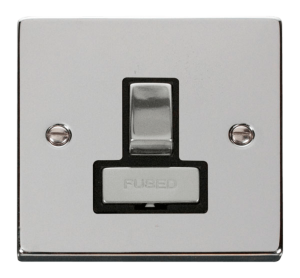 Click Deco Polished Chrome Switched Fused Spur