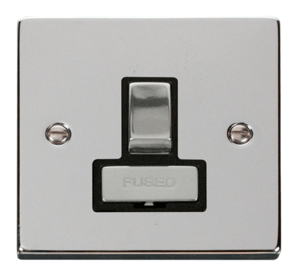 Click Deco Polished Chrome Switched Fused Spur