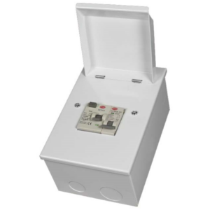 CED Metal Shower Unit 63A RCD 50A MCB