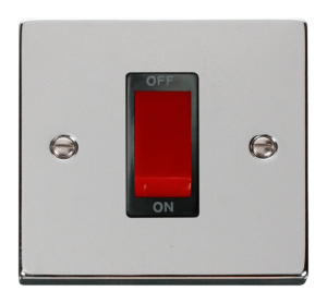 Click Deco Polished Chrome 1 Gang 45A DP Switch