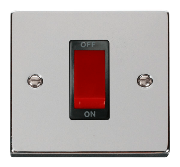Click Deco Polished Chrome 1 Gang 45A DP Switch