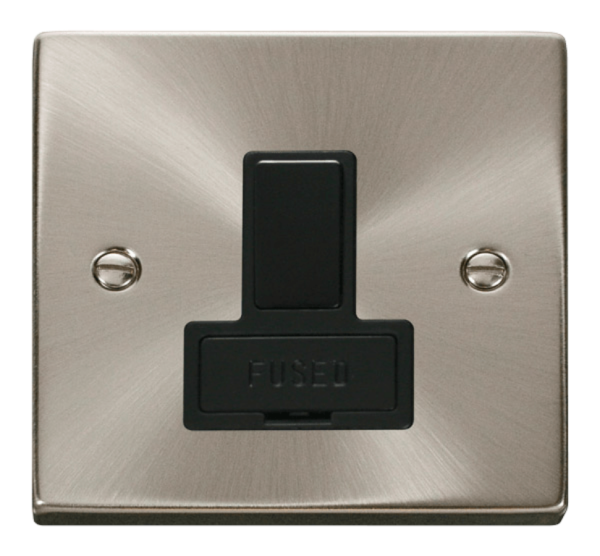 Click Deco Satin Chrome Switched Fused Spur