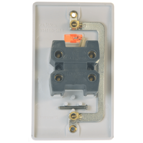 Click Mode 2 Gang 45A DP Vertical Switch Neon White Rocker - Image 2