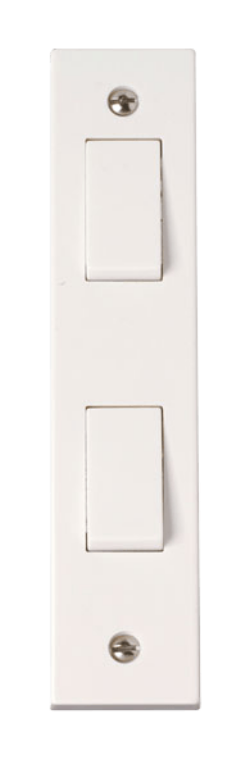 Click Polar 2 Gang 2 Way 10Ax Architrave Switch