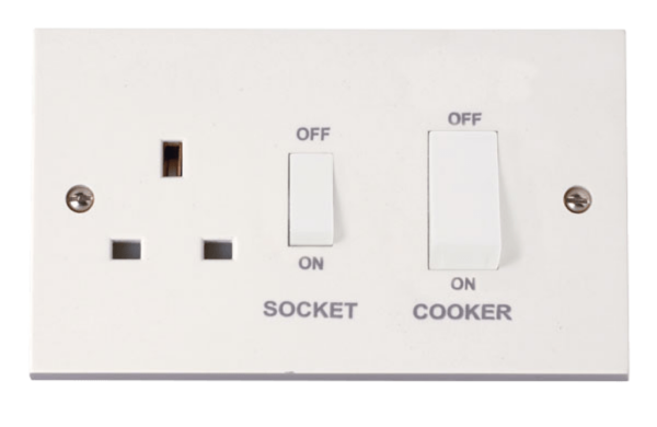 Click Polar 45A DP Cooker Control Unit White Rocker