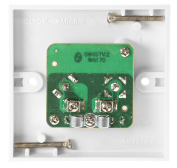 Click Polar 2 Gang Non-Isolated Coaxial & Satellite Outlet - Image 2