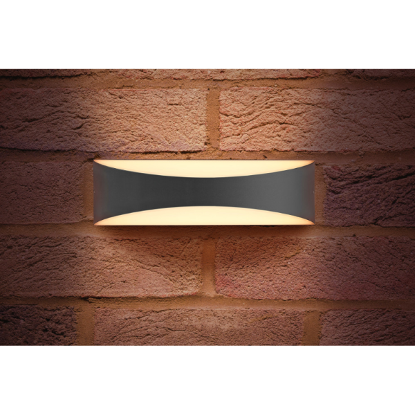 Integral Wave Dark Grey IP65 7w Wall Light 3000k - Image 4