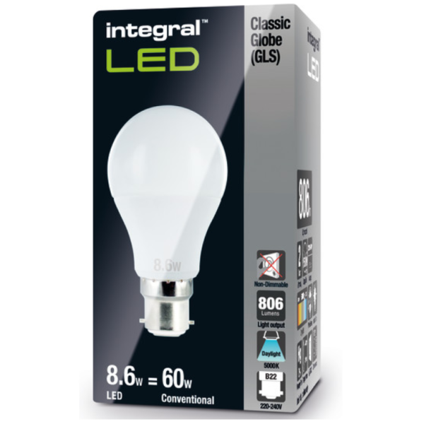 Lamp, LED B22 Non-Dimmable, GLS Shape 240Deg Beam - Image 2