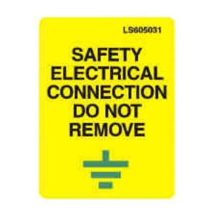 Safety Electrical Connection Label