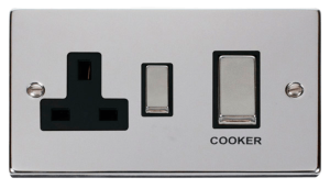 Click Deco Polished Chrome Cooker Control Unit