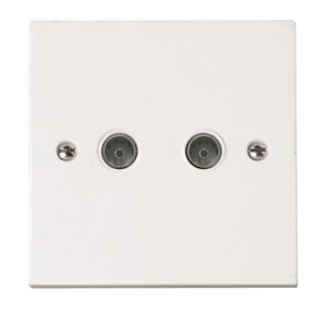 Click Polar 2 Gang Coaxial Socket
