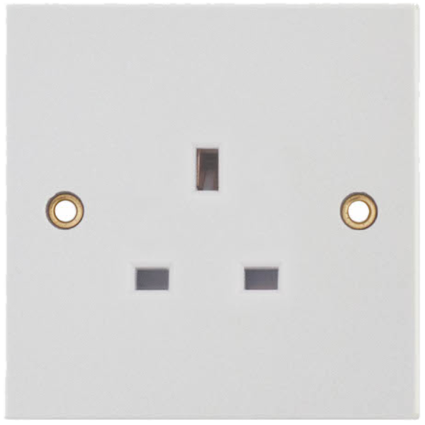 Selectric White 1 Gang 13A Unswitched Socket