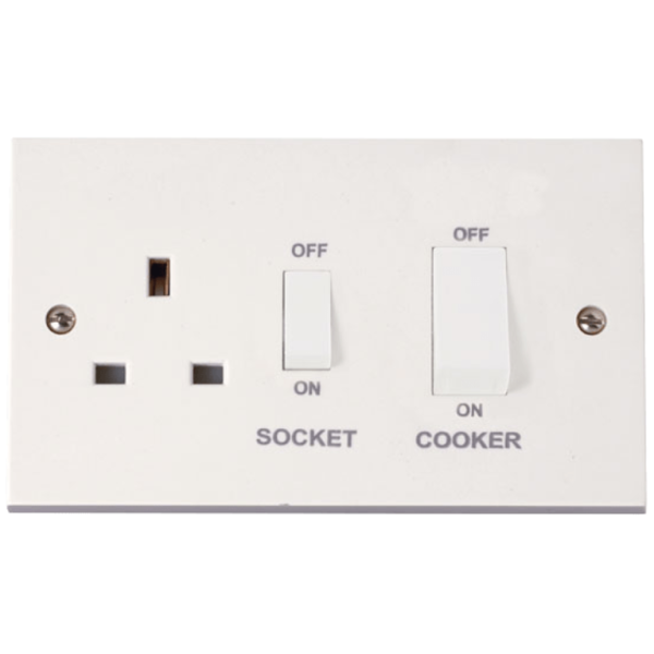 Click Polar 45A DP Cooker Control Unit White Rocker