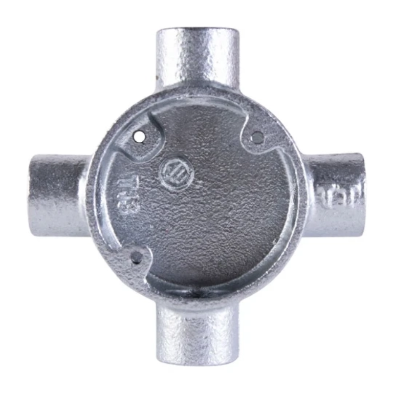 20mm Galvanised Cross Box