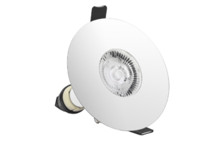 Downlight, Evofire Fire Rated Round IP65, c/w GU10 Holder
