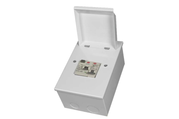 CED Metal Shower Unit 63A RCD 50A MCB
