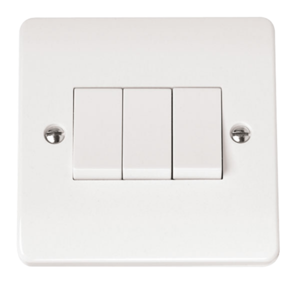 Click Mode 3 Gang 2 Way 10Ax Switch