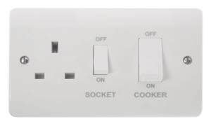 Click Mode 45A DP Cooker Control Unit White Rocker