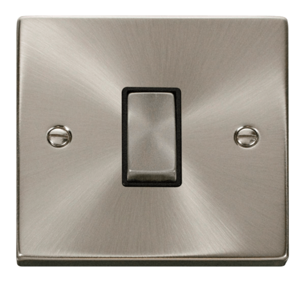 Click Deco Satin Chrome 1 Gang 10A Intermediate Switch