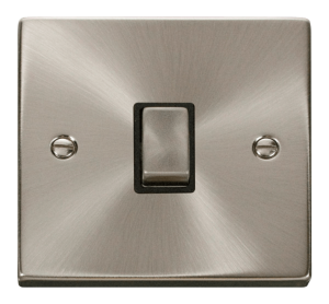Click Deco Satin Chrome 1 Gang 20A DP Switch