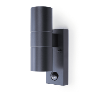 Coral Anthracite Grey PIR Up/Down Wall Light