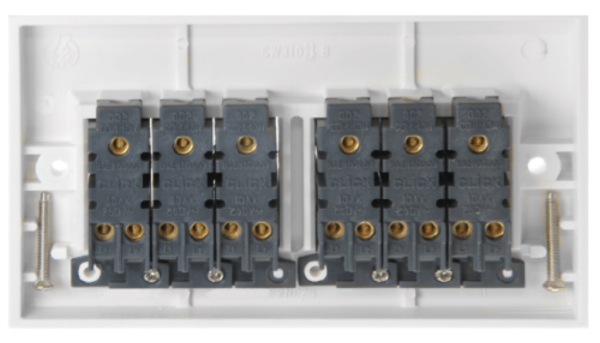 Click Polar 6 Gang 2 Way 10Ax Switch - Image 2