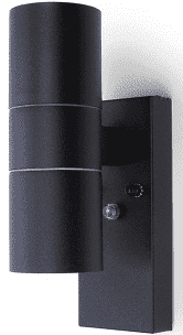 Coral Black Photocell Up/Down Light