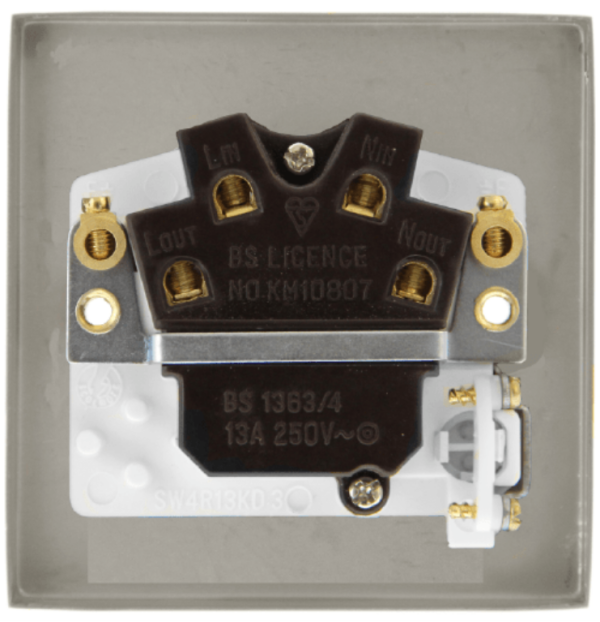 Click Deco Polished Chrome Switched Fused Spur Flex Outlet - Image 2
