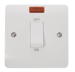 Click Mode 1 Gang 45A DP Switch Neon White Rocker