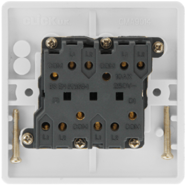 Click Mode 4 Gang 2 Way Switch Single Plate - Image 2