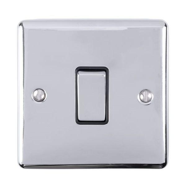 Eurolite Polished Chrome 20A Switch Black Insert