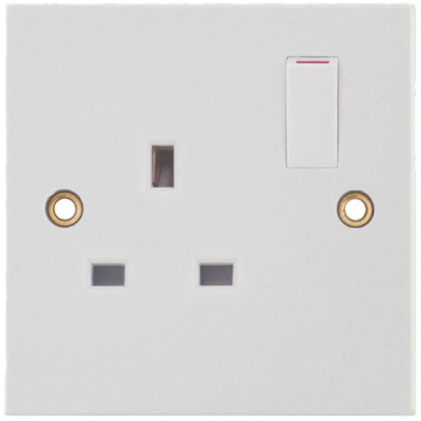 Selectric White 1 Gang 13A SP Switched Socket