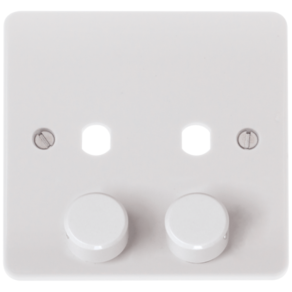 Click Mode 2 Gang Single Dimmer Plate & Knobs