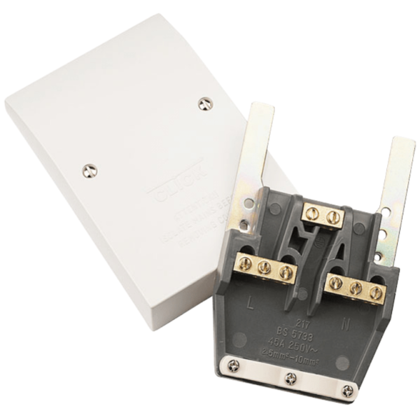 Click Polar 45A Easyfit Dual Appliance Outlet Plate