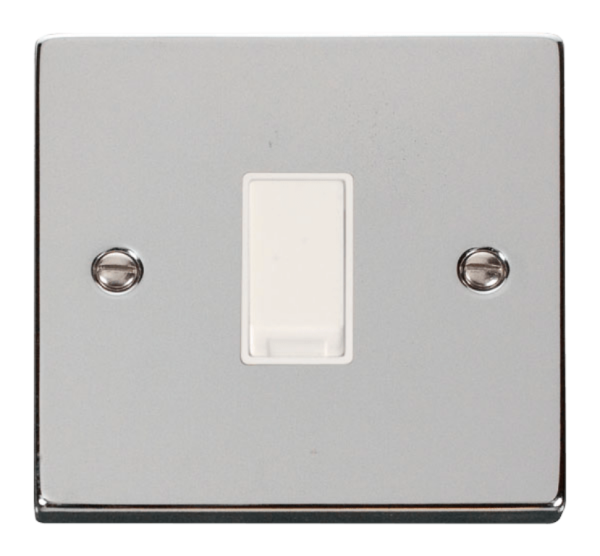 Click Deco Polished Chrome 1 Gang 2 Way Light Switch