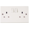 Click Polar 2 Gang 13A SP Switched Socket