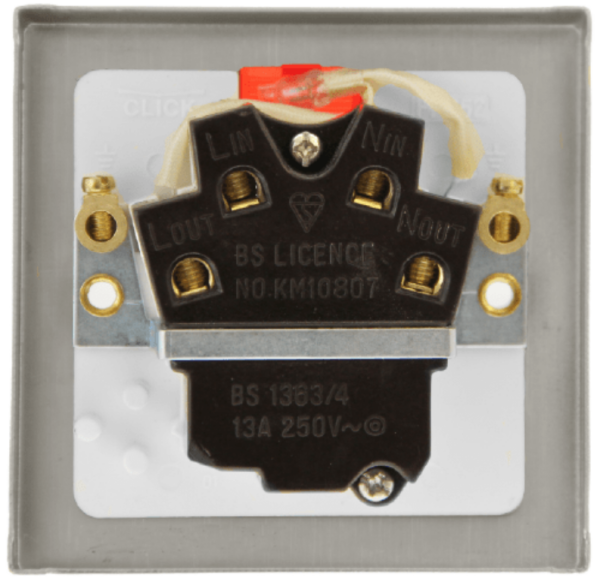Click Deco Polished Chrome Switched Fused Spur Neon - Image 2