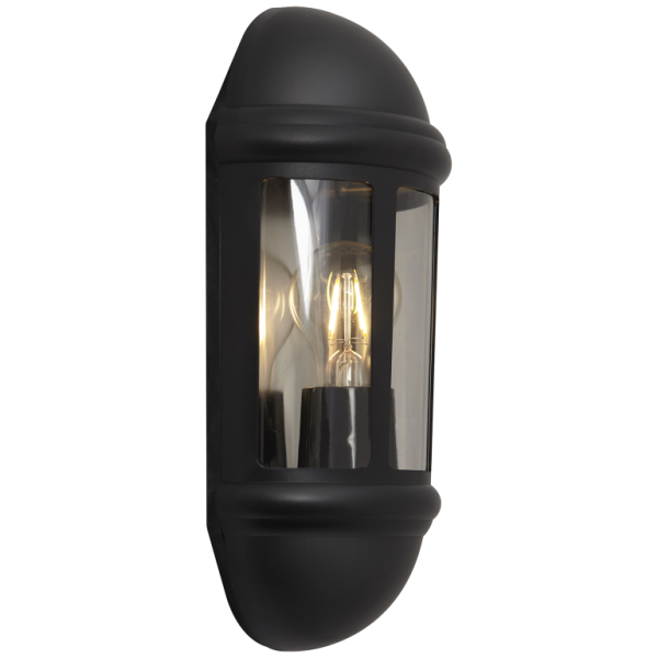 Ansell Latina Black IP65 Half Lantern