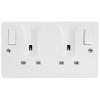 Click Mode 2 Gang Outboard Switched Socket