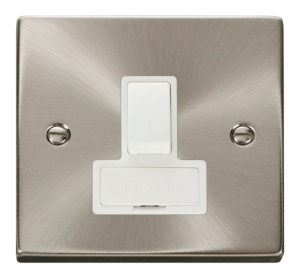 Click Deco Satin Chrome Switched Fused Spur