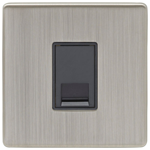 Eurolite Satin Nickel 1 Gang BT Slave Socket