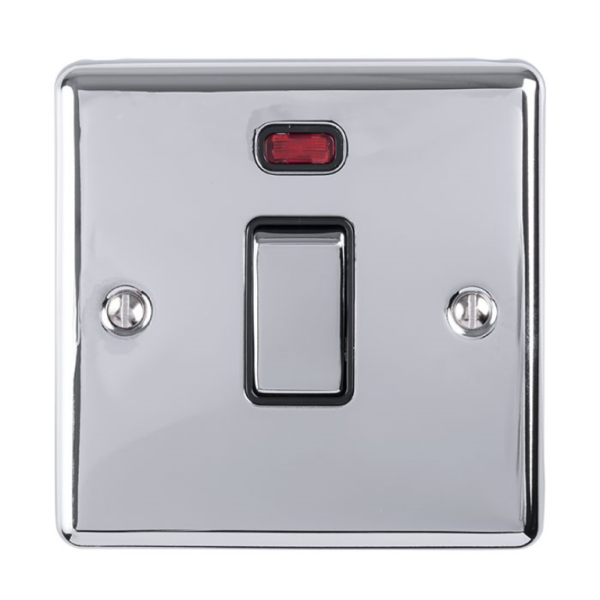 Eurolite Polished Chrome 20A Switch Neon Black Insert