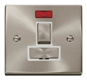 Click Deco Satin Chrome Switched Fused Spur Neon
